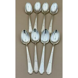 Set of 8 1847 Rogers Bros ANCESTRAL 6" Teaspoons Silver Plate